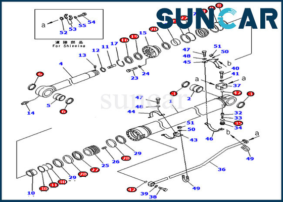 Excavator Parts 707-99-67095 Arm Cylinder Service Kit For PC300-7 Komatsu Replacement Seal Kit