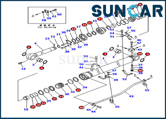 707-99-72280 Arm Seal Kit Overseas Version 7079972280 PC300-7 Komatsu Cylinder Repair Kits