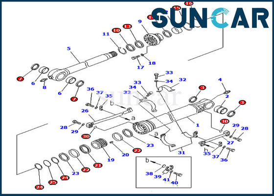 707-99-58095 7079958095 Bucket Cylinder Seal Kit For Komatsu PC300-7 Heavy Equipment Service Parts