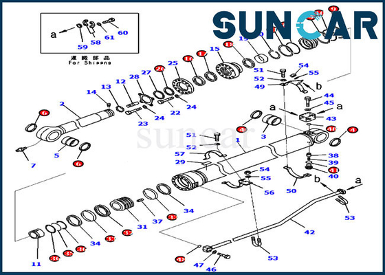 707-99-72281 Arm Cylinder Seal Kit Repair Kits For Model Equipment PC300-8 Komatsu Inner Parts