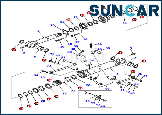 Sealing Kit Bucket Cylinder 707-99-59371 Oil Seal Kit Fits KOMATSU PC300-8 Heavy Equipment