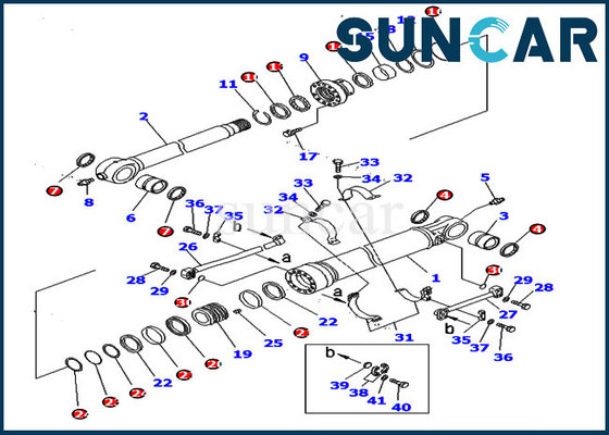 PC360-8M0 PC390LC-8M0 721-98-01080 Komatsu Bucket Seal Repair Kit Cylinder Oil Seal Kits