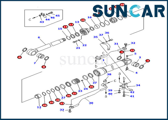 707-99-58140 Boom Cylinder Repair Seal Kit Oil Resistance PC300LC-6 Komatsu Sealing Kit