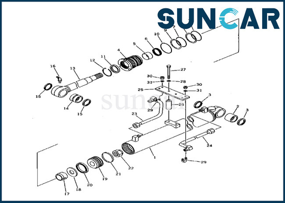 21X-63-02020 21X6302020 Arm Cylinder Seal Kit For PC38UU-1 Komatsu Arm Cylinder Sealing Kit