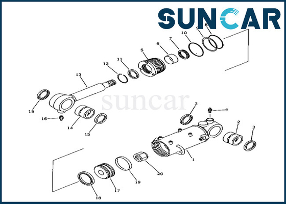 Blade Cylinder Seal Kit 21X-63-02050 21X6302050 For PC38UU-1 Komatsu Blade Cylinder Repair Kit