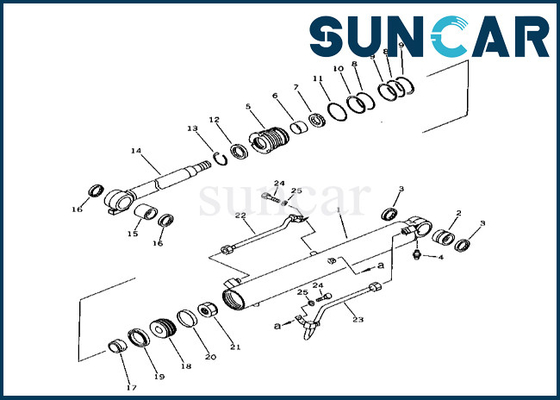 21X-63-02010 21X6302010 Boom Cylinder Seal Kit Komatsu Fits PC38UU-1 Boom Cylinder Sealing Kit