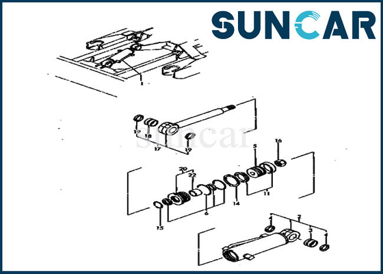 Blade Repair Seal Kit For YM172142-72571 YM17214272571 Cylinder Assy PC30FR-1 Komatsu