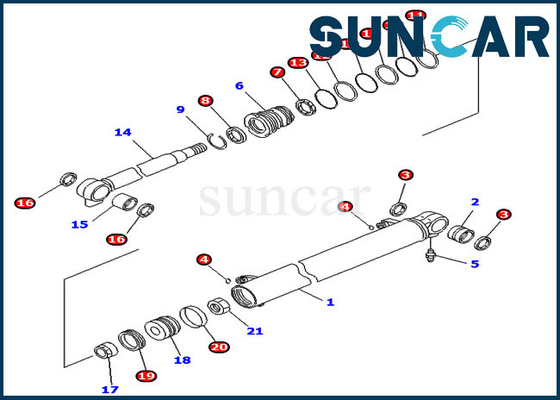 707-98-24330 7079824330 Boom Cylinder Seal Kit Fits PC35MR-3 PC30MR-2 Komatsu Heavy Equipment