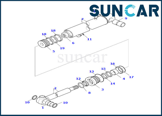 Bucket Cylinder Seal Kit Komatsu 7079926530 707-99-26530 For PC390LL-10 WB142-5 WB146-5