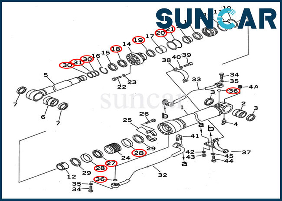 707-99-67125 Boom Replacement Cylinder Service Kit 7079967125 PC400-5D PC400-6C Komatsu Seal Kit