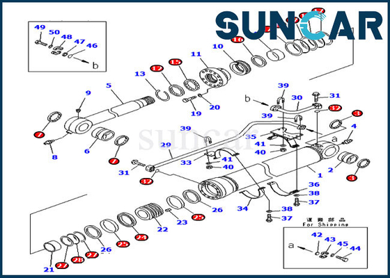 Bucket Seal Kit Hydraulic Cylinder Fits 707-99-68560 PC600-6 PC600LC-7 PC800-7 Komatsu Models
