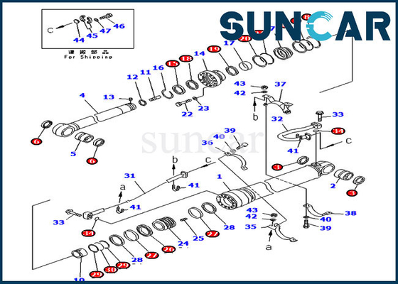 707-99-68565 Arm Repair Seal Kit Hydraulic Cylinder Fits For Offset Boom PC400LC-7 PC400-7 Komatsu