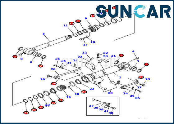 PC400LC-7 PC400-7 707-99-69730 Arm Seal Repair Kit Replacement Oil Seal Kits For Komatsu Cylinder