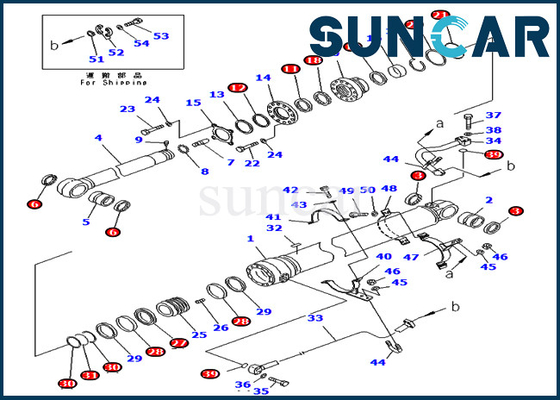 Arm Cylinder Service Kit 707-99-76140 Bucket Sealing Kit 7079976140 Fits Model Komatsu PC400LC-7 PC400-7