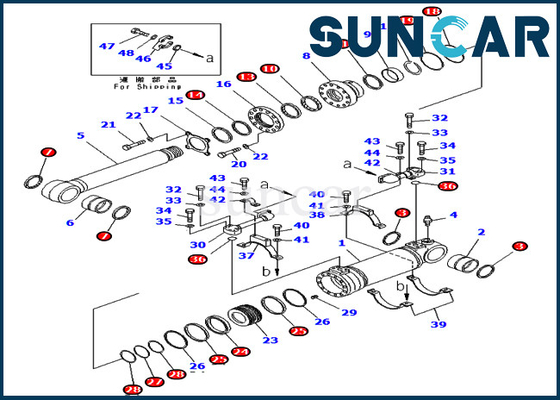 Bottom Dump 707-99-47820 Sealing Kit Hydraulic Cylinder For Loader PC400-7 PC400LC-7 Komatsu Equipment