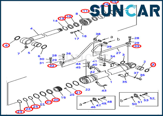 707-99-50650 Bucket Cylinder Seal Kit Service Kit Fits PC400LC-8 PC400-8 Komatsu Models Kits