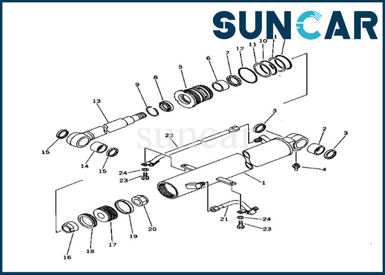 Boom Cylinder Sealing Kit 20T-63-02060 20T6302060 Komatsu Boom Cylinder Seal Kit For PC40-6