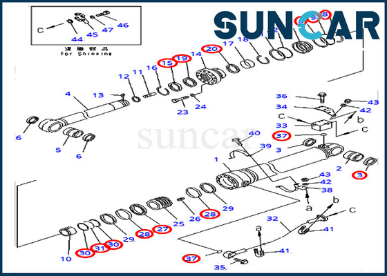 707-99-69710 7079969710 Seal Kit For PC400-7 PC400LC-7 PC450-7 Arm Cylinder Komatsu Overseas Version