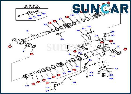 Seal Kit 707-99-67871 7079967871 Boom Hydraulic Cylinder Repair Kits For PC450-8R PC400LC-8 Komatsu