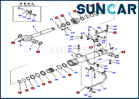 707-99-75910 Bucket Seal Kit For Hydraulic Cylinder Komatsu PC450-8 PC550LC-8 PC400LC-8 Service Parts