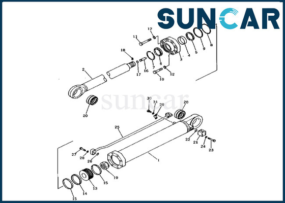 Komatsu Arm Cylinder Seal Kit 208-63-65500 2086365500 Arm Cylinder Sealing Kit For PC400-1 PC400LC-1