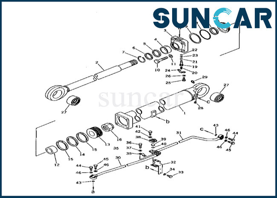 Boom Cylinder Seal Kit 2086355300 208-63-55300 Komatsu For PC400-1 PC400LC-1 Boom Cylinder Sealing Kit