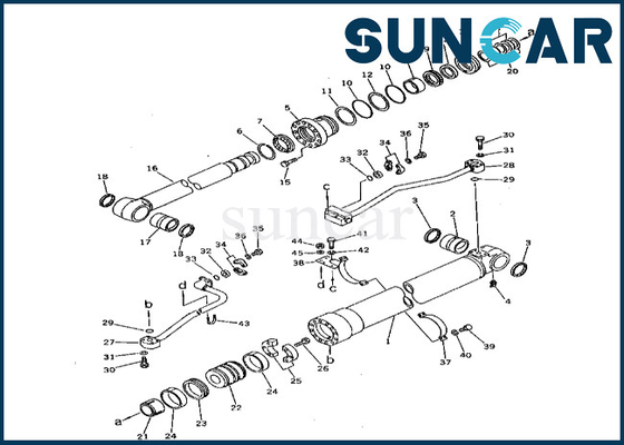 Boom Cylinder Seal Repair Kit 208-63-52100 2086352100 Boom Cylinder Seal Kit for PC400-3 PC400LC-3 Komatsu