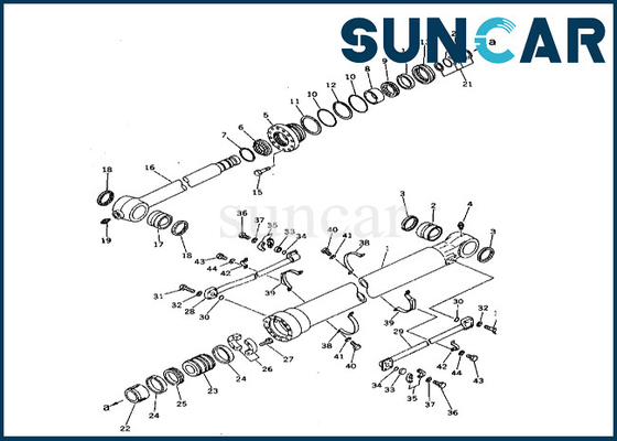 208-63-72100 2086372100 Boom Cylinder Seal Kit For PC400-3 PC400LC-3 Boom Cylinder Sealing Kit Komatsu