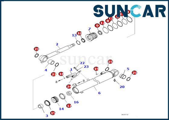 High-quality Boom Cylinder Seal Kit 7219801280 721-98-01280 Fits PC55MR-5 PC45MR-5 Komatsu