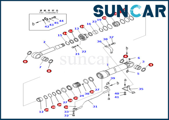 707-99-72061 7079972061 Boom Cylinder Seal Kit For PC490-10 PC490LC-10 Komatsu Boom Cylinder Sealing Kit