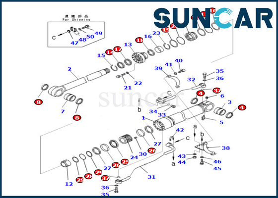 High-quality And Best-selling Komatsu Boom Cylinder Seal Kit 707-99-72060 7079972060 For PC490LC-10