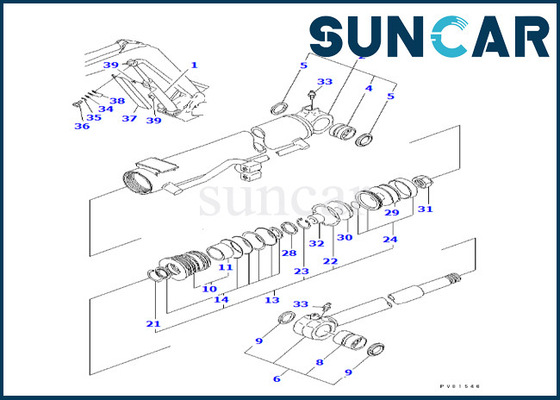 Boom Cylinder Repair Kit Boom Cylinder Seal Kit YM172165-72640 YM17216572640 Komatsu For PC50FR-1 PC50FR-2