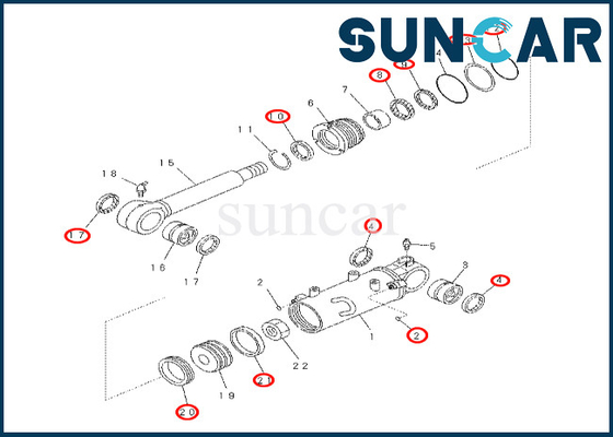 Komatsu Blade Cylinder Seal Kit 707-99-33420 7079933420 For PC57-7 Blade Cylinder Seal Repair Kit
