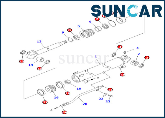 707-98-30710 7079830710 Boom Cylinder Seal Kit For PC58UU-3 Komatsu Boom Cylinder Seal Repair Kit