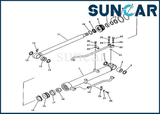 201-63-56100 2016356100 Boom Cylinder Seal Kit Fits PC60-3 Komatsu Boom Cylinder Sealing Kit