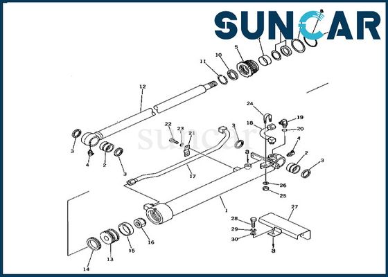 201-63-76100 2016376100 Bucket Cylinder Seal Kit For PC60-3 Komatsu Bucket Cylinder Repair Seal Kit