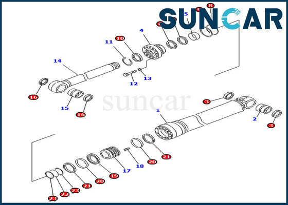 707-99-68500 7079968500 Service Kits Offset Cylinder Fits For Komatsu PC400LC-6Z Model Excavator Seal Kit