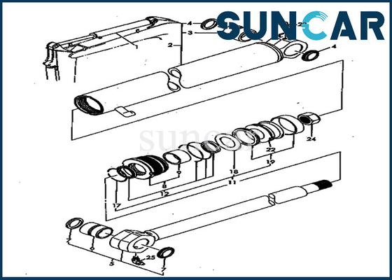 PC40FR-1 Komatsu Parts YM172164-72330 YM17216472330 Arm Seal Kit Hydraulic Cylinder
