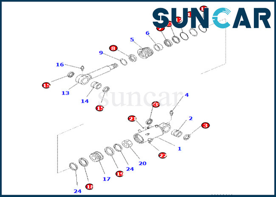 707-99-42551 7079942551 Bucket Cylinder Seal Kit Fits PC60-8 Komatsu Bucket Cylinder Service Kit