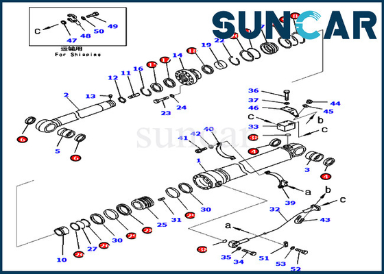 7079969460 Excavator Parts PC450-8 PC430-8 Komatsu 707-99-69460 Arm Cylinder Seal Kit Service Kits