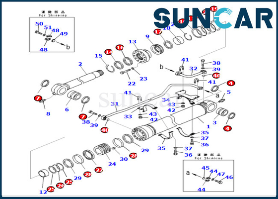 High-quality Bucket Cylinder Seal Kit 707-99-69560 7079969560 For PC700LC-8E0 PC650LC-8E0 Komatsu