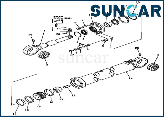 Arm Seal Kit Service Kits 209-63-66300 2096366300 Hydraulic Cylinder For Komatsu Excavator PC650-1