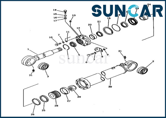 209-63-56101 Boom Cylinder Seal Repair Kit Wear Resistance Komatsu PC650-1 Sealing Kits