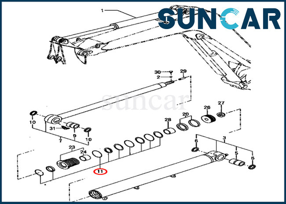 Seal Kits YM172187-72020 YM17218772020 Arm Cylinder Service Kit For Komatsu Models PC70FR-1