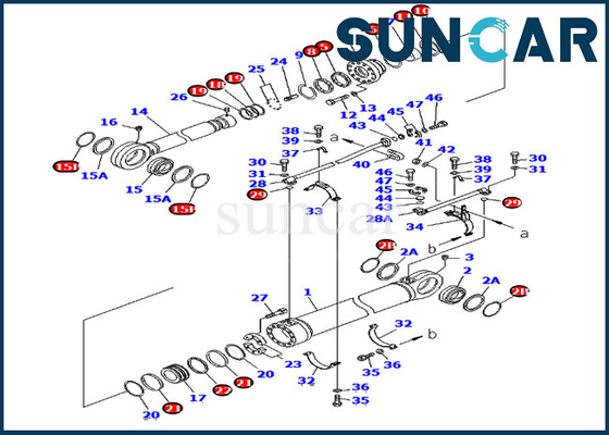 Arm Cylinder Seal Kit 707-99-78690 7079978690 For Komatsu Excavator PC750-6 Heavy Equipment